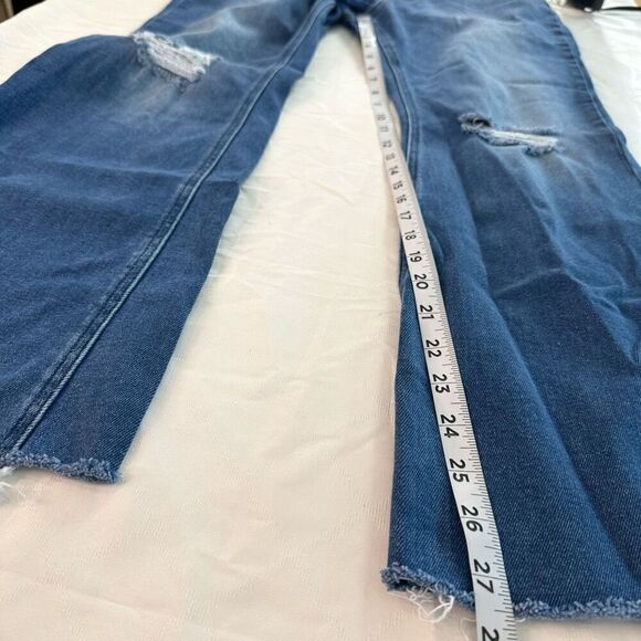 KanCan Peyton High Rise Button Fly Flare Jeans Women’s 31” Distressed Raw Hem - Picture 10 of 12